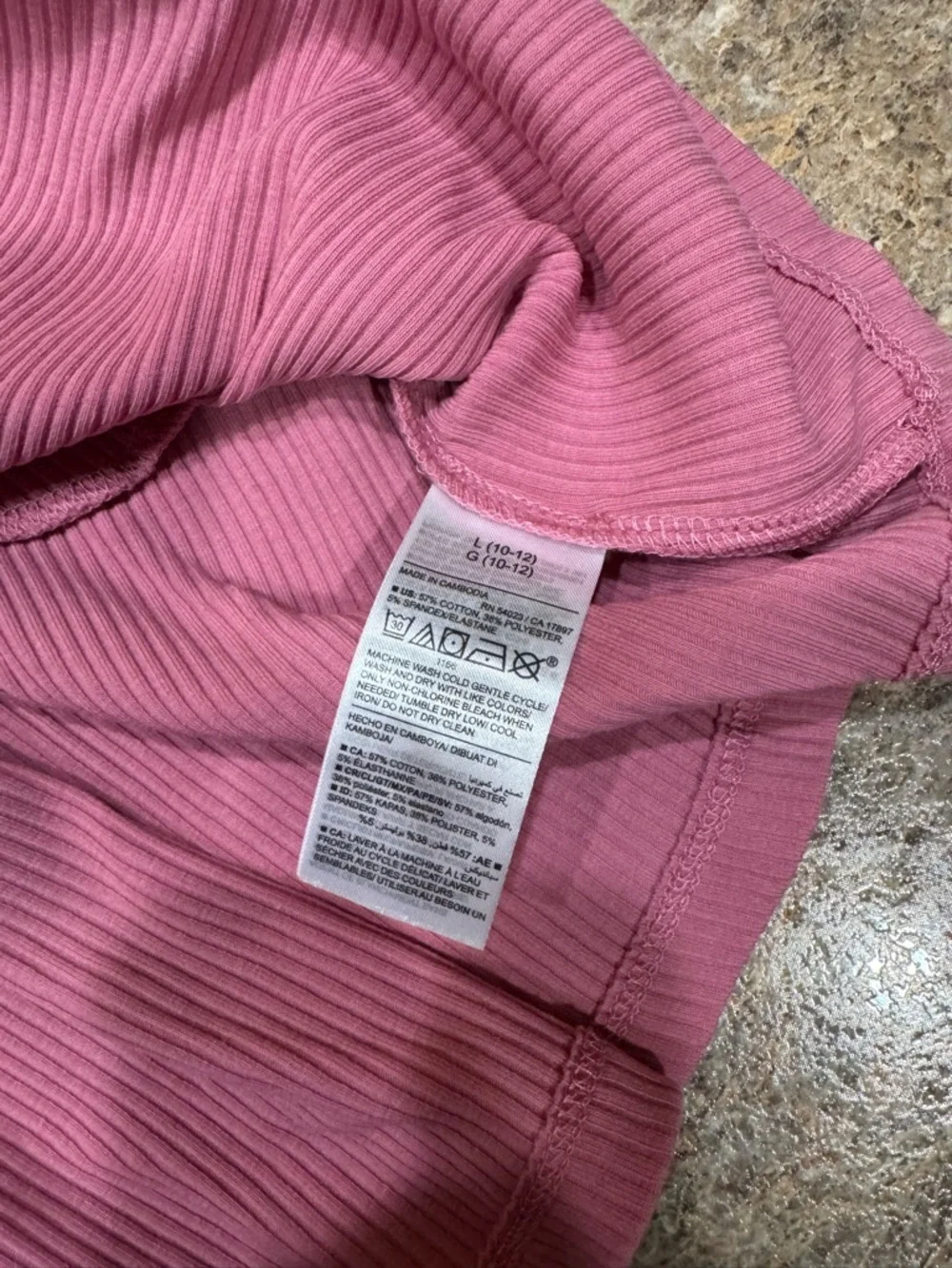 Old Navy Girls Ribbed Long Sleeve Dress Pink – Size L (10/12)